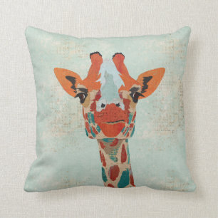 Bernsteinfarbiges spähendes Giraffe MoJo Kissen