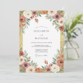 Bernsteinreiche Hochzeitsernte Einladung (Stehend Vorderseite)