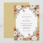 Bernsteinreiche Hochzeitsernte Einladung (Vorne/Hinten)