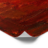 Bernsteinstrahlung - Texturierte orange Abstraktio Poster (Ecke)