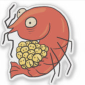 Berried Frazzled Red Cherry Shrimp Sticker (Vorderseite)