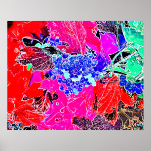 BERRIEN UND BLÄTTER POSTER