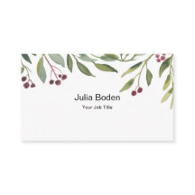 Berries and Branches Watercolor Elegant