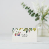 Berries and Branches Watercolor Natural Visitenkarte (Stehend Vorderseite)