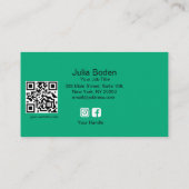 Berries and Branches Watercolor Unique Visitenkarte (Rückseite)