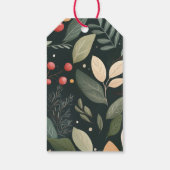 Berries and Leaves Christmas Hot Chocolate Mix Geschenkanhänger (Rückseite)