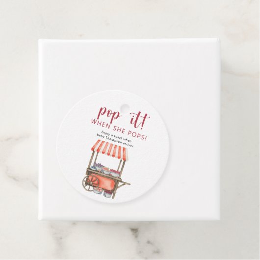 Berries baby shower - Pop it When she pops Geschenkanhänger (Beispiel)