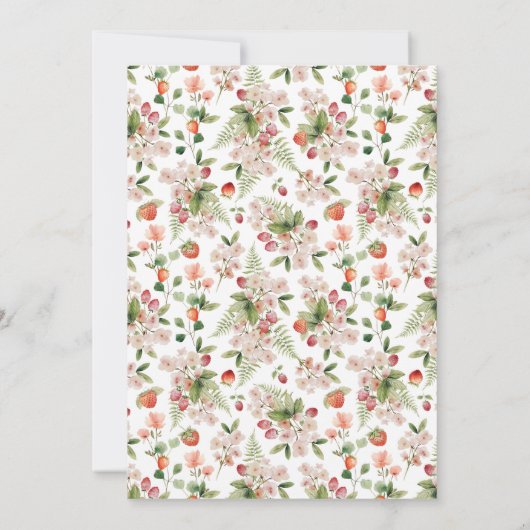 Berries Babydusche Einladung (Rückseite)