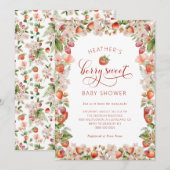 Berries Babydusche Einladung (Vorne/Hinten)