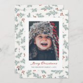 Berries Botanische Weihnachtskarte Feiertagskarte (Vorne/Hinten)