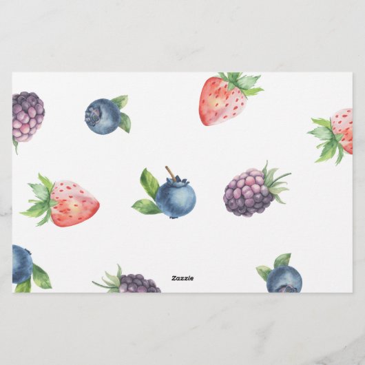 Berries - Brautparty Beratung und Wünsche Briefpapier (Rückseite)