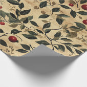 Berries Christmas Art Geschenkpapier (Ecke)