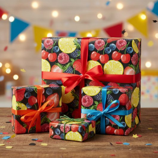 Berries & Citrus Delight Geschenkpapier