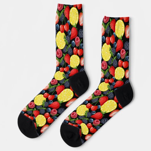 Berries & Citrus Energy Socken (Linkes Detail)