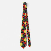 Berries & Citrus Pattern Men’s Necktie Krawatte (Vorderseite)
