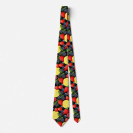 Berries & Citrus Pattern Men’s Necktie Krawatte