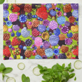 Berries Erdbeeren Blaubeeren Himbeeren Himbeeren g Geschirrtuch (Gefaltet)