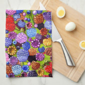 Berries Erdbeeren Blaubeeren Himbeeren Himbeeren g Geschirrtuch (Viertel Falte)