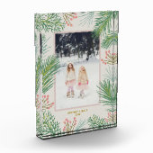Berries Evergreens Christmas Custom Foto Block (Links)