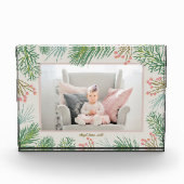 Berries Evergreens Christmas Custom Fotoblock (Vorderseite)