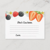 Berries First Birthday Time Capsule Hinweiskarte (Vorderseite)