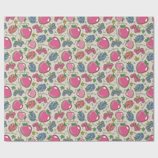 Berries Geschenkpapier (Flach)