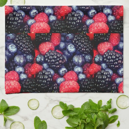 Berries Geschirrtuch (Gefaltet)