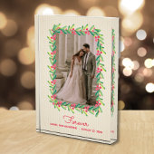 Berries Greenery Bride Groom Wedding Fotoblock