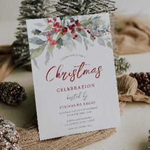Berries Greenery Corporate Office Weihnachts-Party Einladung