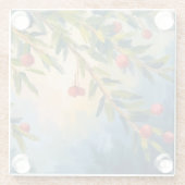 Berries & Greenery | Merry Christmas Glasuntersetzer (Rückseite)