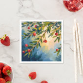 Berries & Greenery | Merry Christmas Serviette (Beispiel)