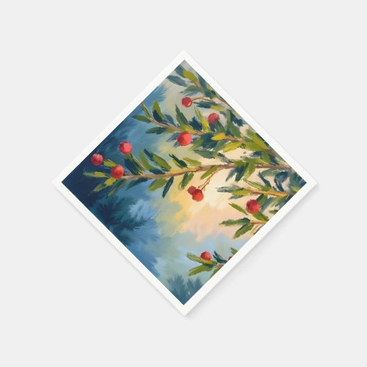 Berries & Greenery | Merry Christmas Serviette (Ecke)