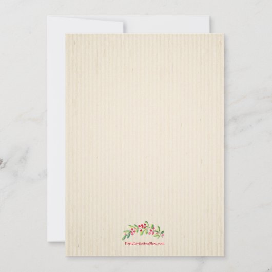 Berries Greenery Wreath Save the Date (Rückseite)