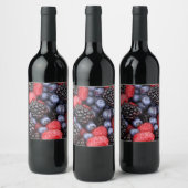 Berries Heidelbeere BlackBerry Himbeerflasche Weinetikett (Flaschen)
