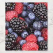 Berries Heidelbeere BlackBerry Himbeerflasche Weinetikett (Einzelnes Label)