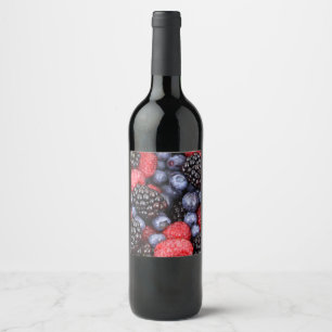 Berries Heidelbeere BlackBerry Himbeerflasche Weinetikett