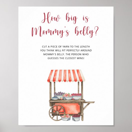 Berries - how big is mommy's belly game poster (Vorne)
