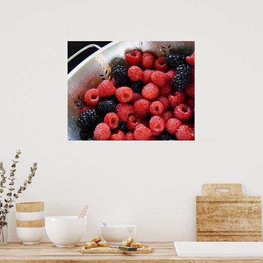 Berries in Colander 03 Poster (Küche)