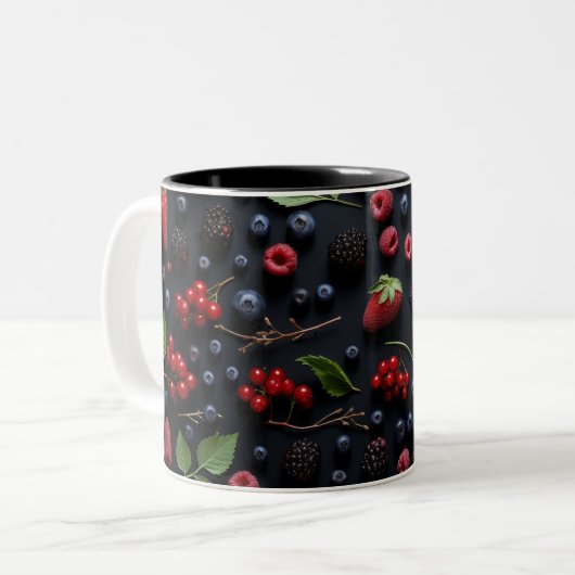 Berries Knolling Zweifarbige Tasse (Vorderseite Links)