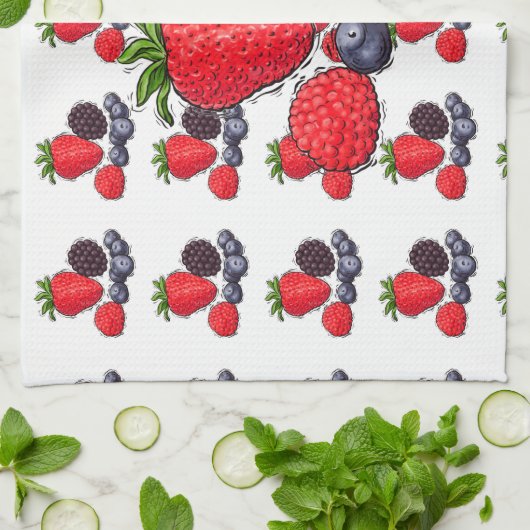 Berries Küchentücher (Gefaltet)