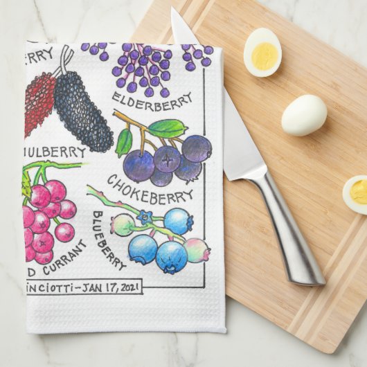 Berries Küchentücher (Viertel Falte)