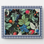 Berries Medley on Country Gingham Fotoplatte (Vorderseite)