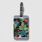 Berries Medley on Country Gingham Gepäckanhänger (Vorderseite Vertikal)