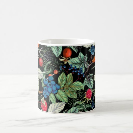 Berries Medley on Country Gingham Kaffeetasse (Mittel)