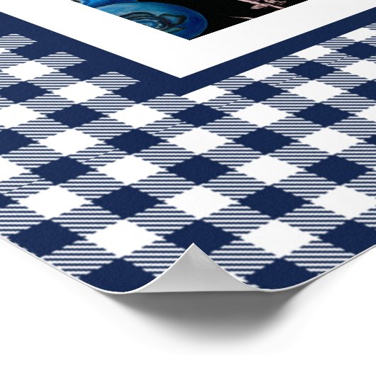 Berries Medley on Country Gingham Poster (Ecke)
