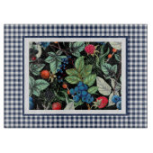 Berries Medley on Country Gingham Schneidebrett (Vorderseite)