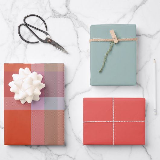 Berries & Mint Wrapping Paper Flat Sheet Set of 3 Geschenkpapier Set (Vorderseite)