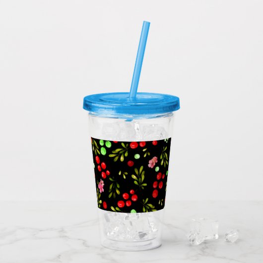 Berries Pattern Acryltrinkbecher (Rückseite Ice)