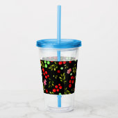 Berries Pattern Acryltrinkbecher (Vorderseite)