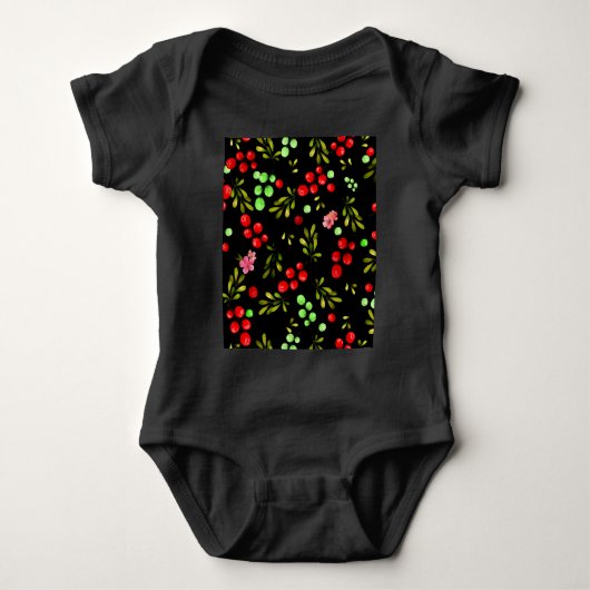 Berries Pattern Baby Strampler (Vorderseite)